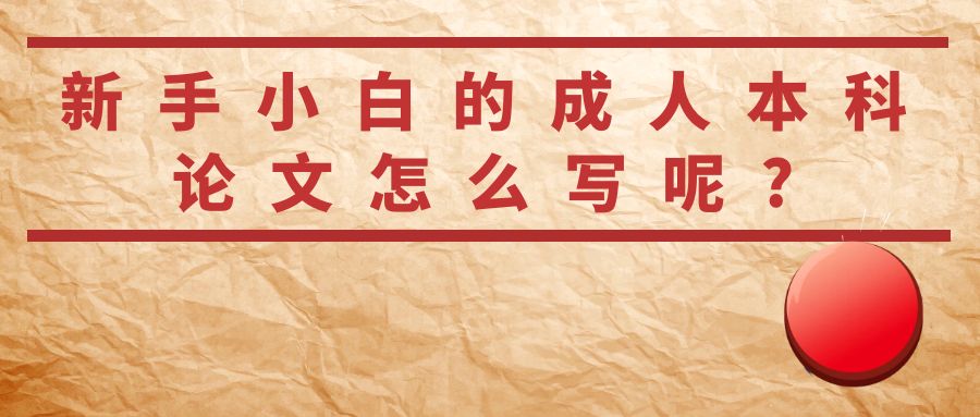 山东成人高考新手小白怎么写毕业论文